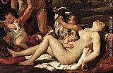 Nicolas Poussin The Nurture of Bacchus [detail 1] painting